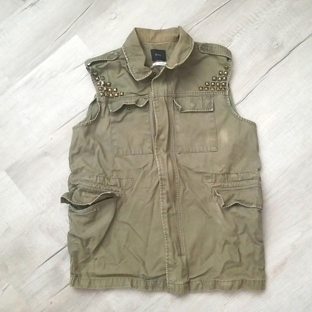 Urban Outfitters BDG Studded Army Vest Jacket